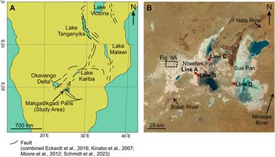 Structural influences on groundwater circulation in the Makgadikgadi salt pans of Botswana? Implications for martian playa environments
